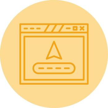 Clear Website Navigation Flow Line Two Tone Circle vector