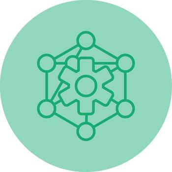 Platform Edge Markings Line Two Tone Circle vector