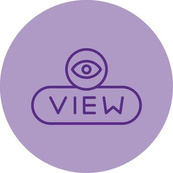 ver detalles botón línea dos tono circulo vector