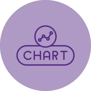 Insert Chart Button Line Two Tone Circle vector