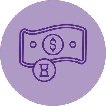 Payment Pending Client Approval Line Two Tone Circle vector