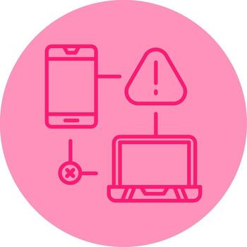 Connection Aborted Line Two Tone Circle vector