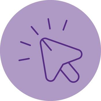 flotar ratón terminado elemento línea dos tono circulo vector