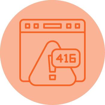 error 416 rango no satisfacible línea dos tono circulo vector