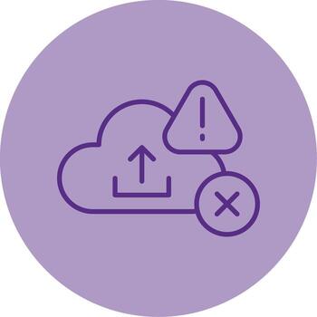 File Upload Failure Line Two Tone Circle vector