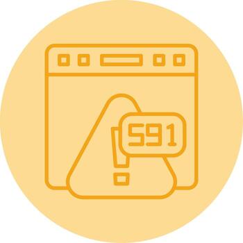 Error 591 File Write Permission Denied Line Two Tone Circle vector