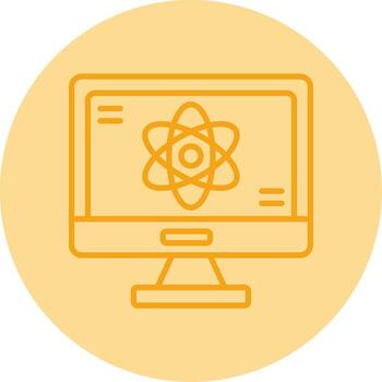 reaccionar gancho ciclo vital icono línea dos tono circulo vector
