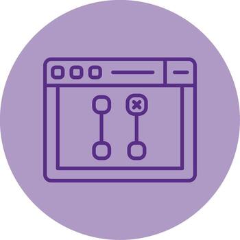 Git Pull from Remote Icon Line Two Tone Circle vector