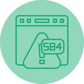 Error 584 Authentication Cookie Invalid Line Two Tone Circle vector