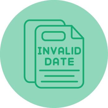 Invalid Data Format Error Line Two Tone Circle vector