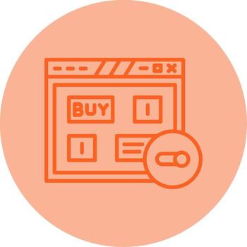 Interactive Call to Action Button Line Two Tone Circle vector