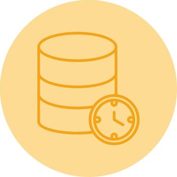 Connection Timeout Error Line Two Tone Circle vector