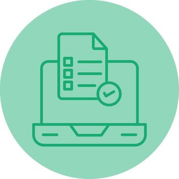 HTML Form Validation Icon Line Two Tone Circle vector