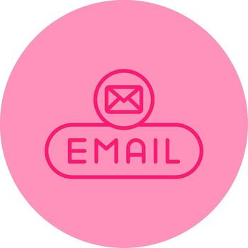 enviar correo electrónico botón línea dos tono circulo vector