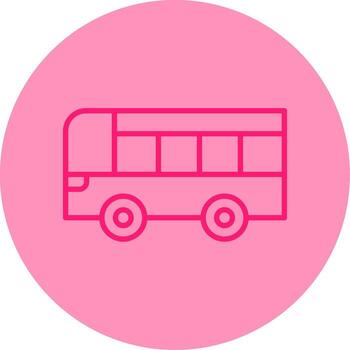 Compact Mini Bus Line Two Tone Circle vector