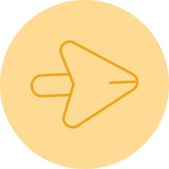 Vamos adelante botón línea dos tono circulo vector