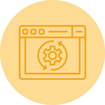 ui componente ciclo vital icono línea dos tono circulo vector