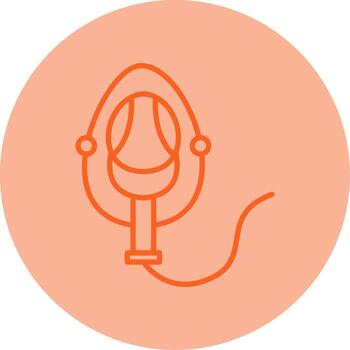 Drop Down Oxygen Mask Unit Line Two Tone Circle vector