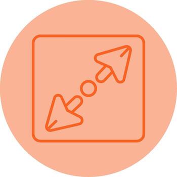 Maximize App Window Line Two Tone Circle vector