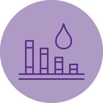 Real Time Water Data Analytics Line Two Tone Circle vector