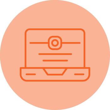 Code Commit Action Icon Line Two Tone Circle vector