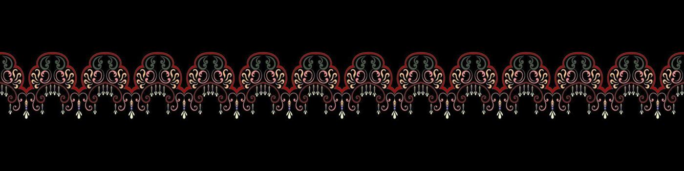 Elegant decorative borders for framing, fabric patterns, carpet patterns. vector