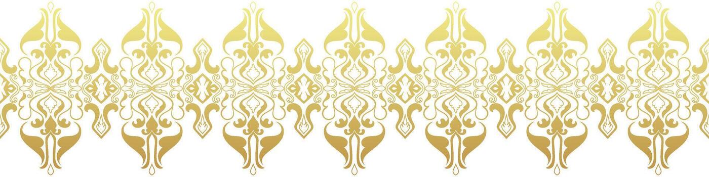 Gold patterned border for the frame, elegant lines vector