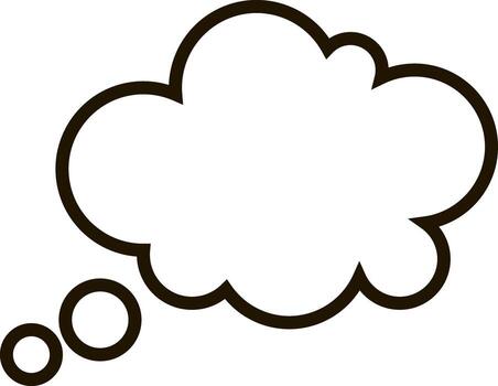 Chat icon Outline speech symbol. Sketch cloude vector