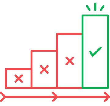Troubleshooting outline Icon vector