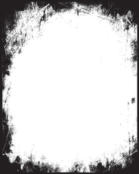 Grunge Distressed Frame Texture Background Border vector