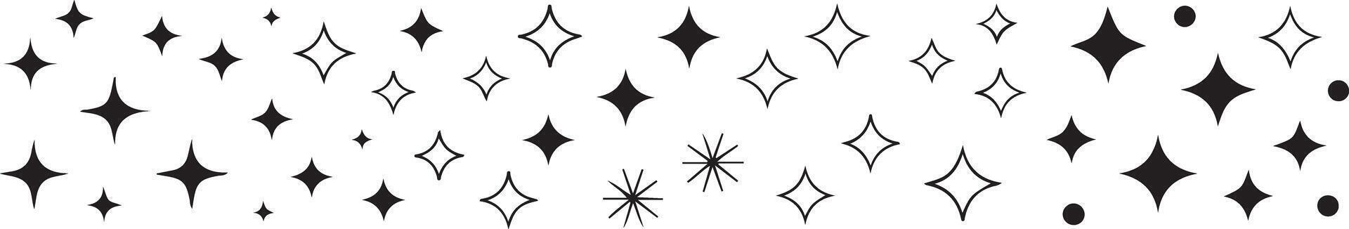 Sparkle Collection on Clear Surface Texture vector