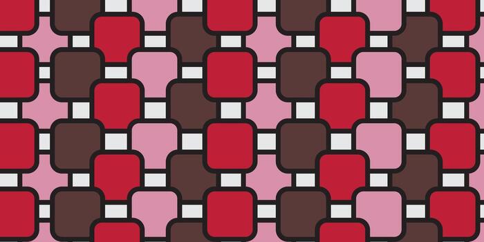 Rounded corner block pattern stacked neatly in different colors vector