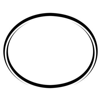 Abstract hand drawn circular frame outline shape design background vector