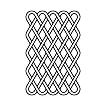 Celtic Knot Pattern with Interwoven Black Lines for laser cnc vector