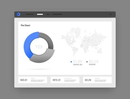 web aplicación tablero ui y ux. elementos de infografia utilizar en presentación plantillas, móvil aplicación y corporativo informe. vector