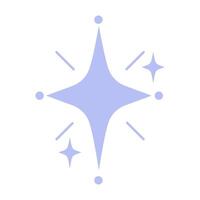 Sparkling starburst effect with gentle light flares and subtle glowing accents for a magical celebration vector