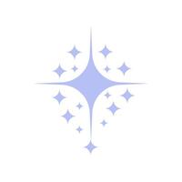 Bright sparkling starburst effect with soft blue hues, perfect for celebratory or magical themes. vector