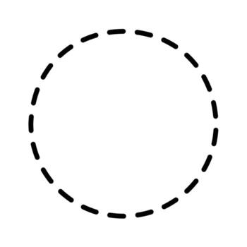 rayado línea circulo marco. aislado en blanco antecedentes. un sencillo rayado línea círculo, negro en un blanco antecedentes. vector