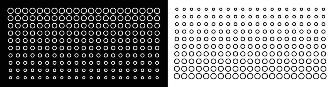 black and white A set of wavy, vibrating, and pulsing lines. Graphic elements for music apps, featuring equalizer icons with soundwave dots on black and white backgrounds. vector