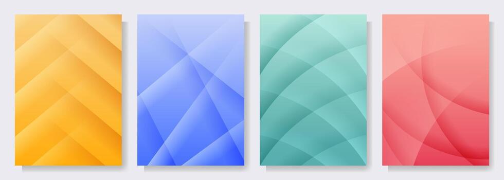 un conjunto de 4 4 minimalista resumen vertical antecedentes vector