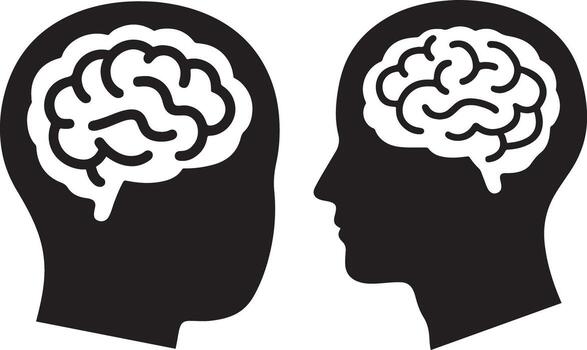 humano cerebro silueta con resumen memoria elementos gráfico vector