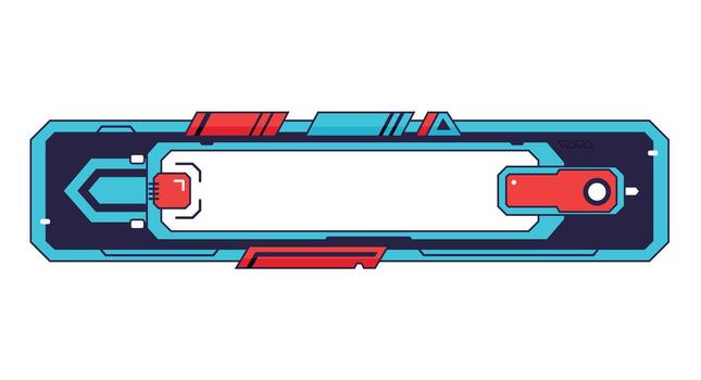 flat color futuristic rectangle lower third bar name vector