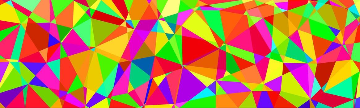 Colorful abstract background with vibrant geometric triangular shapes in random arrangement. vector