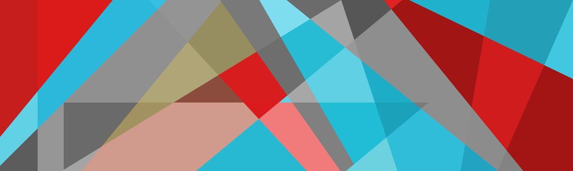 Colorful abstract background with overlapping geometric shapes in red, blue, and gray tones. vector