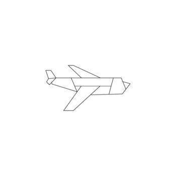 Aeroplane, Air Plane, Aircraft, Jet Polygonal Lines, can use for Logo, Pictogram, Website, Apps or Graphic Design Element. Size Editable. vector