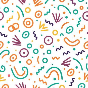 sin costura modelo con vistoso geométrico formas y líneas antecedentes vector