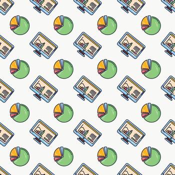 Startup minimal seamless pattern vector