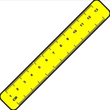 Bright yellow ruler with black centimeter scale, a fundamental educational and drafting tool for precise linear measurement, geometry, and design projects, isolated on a clean white background vector