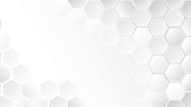 Minimal white hexagon abstract background with 3D geometric pattern, perfect for technology, science and modern design concept vector