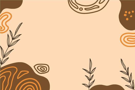 resumen botánico marrón antecedentes con decorativo formas vector